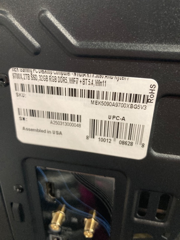 Photo 6 of ZOTAC MEK AI-Enhanced Gaming PC Desktop Computer - NVIDIA GeForce RTX 5090, AMD Ryzen 7 9700X 5.5GHz, 32GB DDR5 RGB, 2TB NVME M.2 SSD, 1300W 80+ Gold PSU, WiFi 7, Windows 11 Home