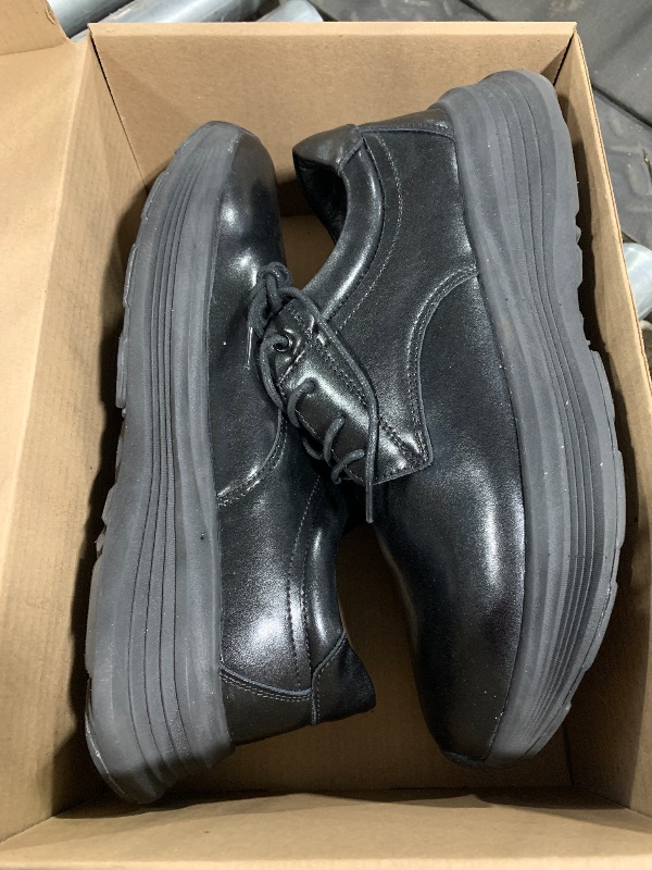 View 2 of ***USED***Men's Orthopedic Leather Dress Walking Shoes with Arch Support: Comfortable Orthotic Walking Shoes for Travel Camping, Lightweight Rebound Casual Business Work Shoes for Tennis Black Size 9.5