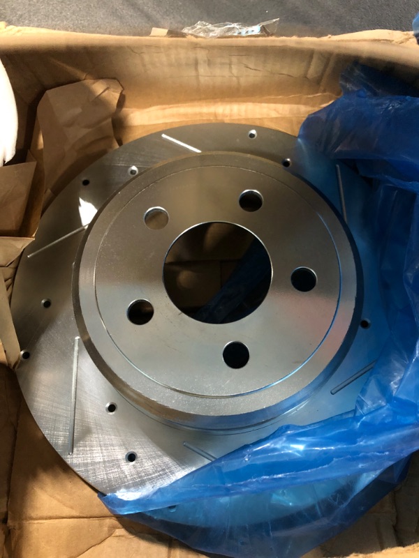 View 3 of ** ONLY ONE**
A-Premium 12.60 inch (320mm) Rear Drilled and Slotted Disc Brake Rotors Compatible with Select Dodge and Chrysler Models - Charger 2006-2021, Challenger 2009-2021, Magnum 2005-2008, 300 2005-2021
