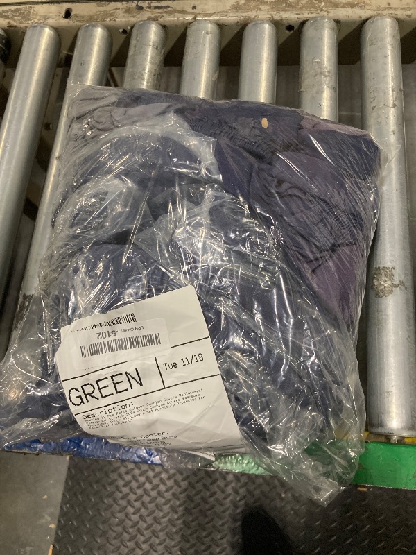 Photo 1 of *** 8 PCS *** Newwiee 12 Pcs Patio Outdoor Cushion Covers Replacement Waterproof Stretch Sofa Couch Cushion Covers Washable Individual Couch Slipcovers Set Furniture Protector for Pets(20-27 Inch,Navy)