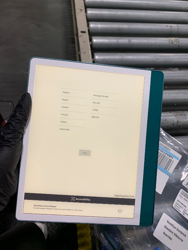 Photo 1 of ** USED/ UNTESTED *** New Amazon Kindle Scribe (64GB) - Redesigned display with uniform borders. Now write directly on books and documents. With built-in notebook summarization (Metallic Jade) - R