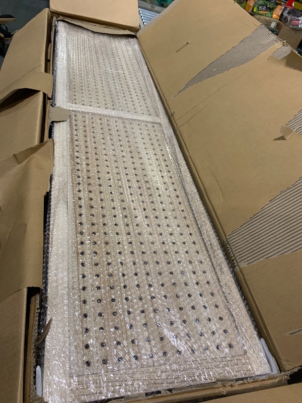 Photo 1 of ** NEW** Osparple Room Divider, 5.6FT Folding Room Divider Panel and Privacy Screen, 6 Panel Pegboard Display Partition Wall Divider for Room Separation, Natural Wood