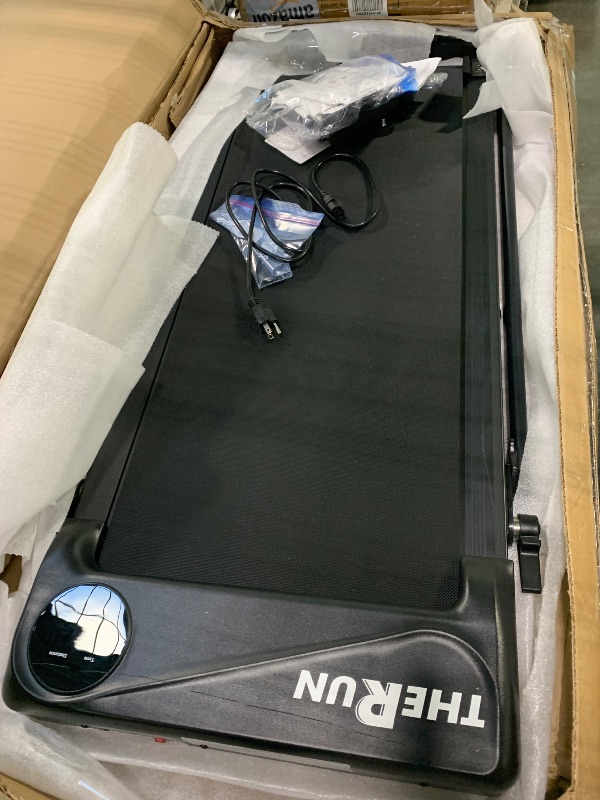 Photo 1 of ** USED / UTESTED ** THERUN Walking Pad, 2 in 1 Foldable Treadmills for Home, 2.5HP Under Desk with Handle Bar, 16" Widened Running Belt, with Remote Control