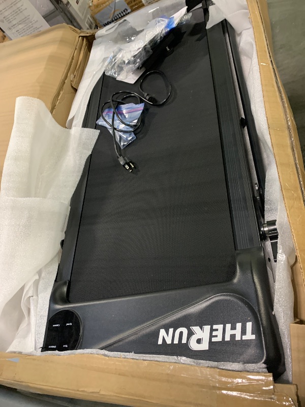 Photo 1 of ** USED / UTESTED ** THERUN Walking Pad, 2 in 1 Foldable Treadmills for Home, 2.5HP Under Desk with Handle Bar, 16" Widened Running Belt, with Remote Control