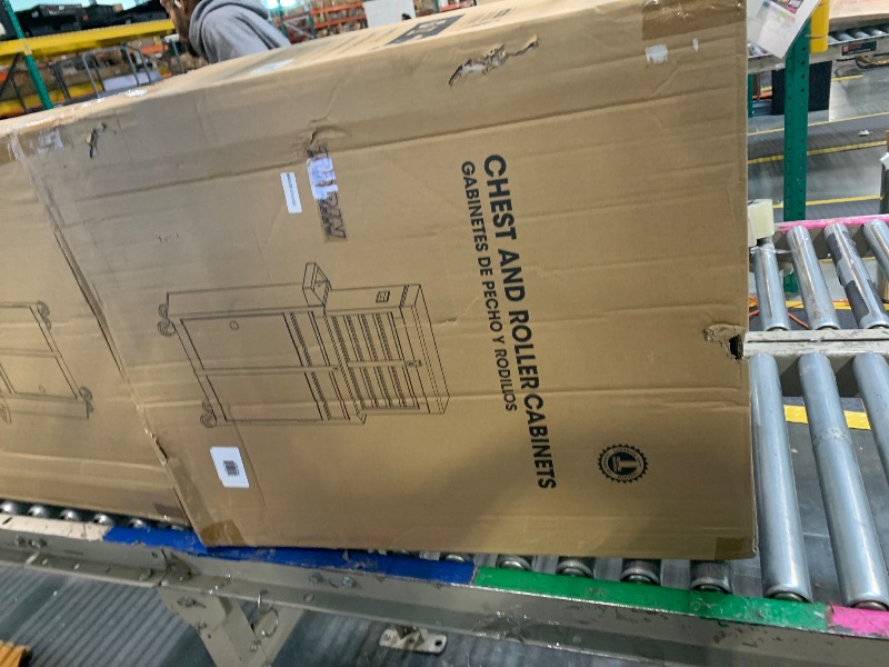 Photo 1 of ** FACTORY SEALED** BIG RED Torin 2 Piece Combination Rolling Tool Storage with 5 Drawers, Lockable System, Removable Small Tool Box, Metal Tool Chest,Black, ATBT2315B