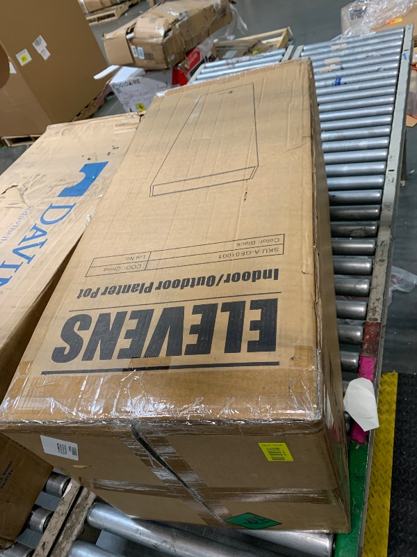 Photo 1 of ** FACTORY SEALED ***** Elevens Outdoor Planter Larger Flower Pots Indoor Taper Garden V-Shape Tall Planters 29 inches Garden Pots Planter - Black ONE PCS