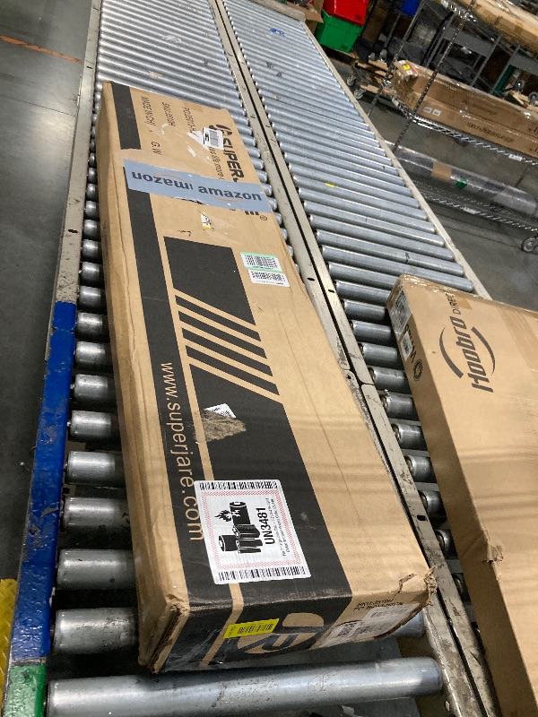 Photo 1 of ** USED** SUPERJARE 13ft Outdoor Patio Umbrella with Solar Lights, Double-sided Deck Pool Umbrella with 1.5 Inch Pole, Fade Resistant Canopy, 12 Sturdy Ribs, for Porch, Market, Backyard, Grey