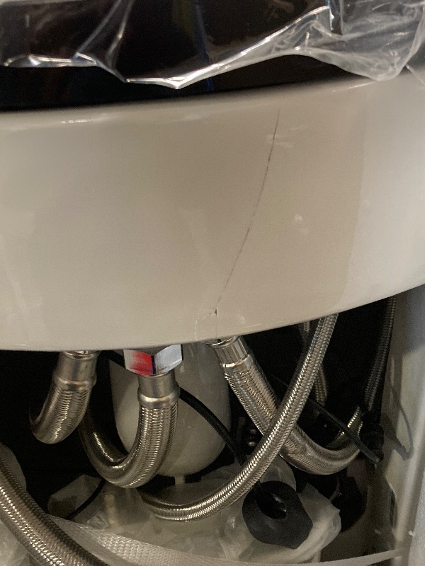 Photo 1 of ** USED DAMAGE MINOR ***** AKNIRL Smart Toilet with Bidet Built-in, Booster Pump Assisted, Powerful Auto Flush, Foot Sensor, Heated Seat, Warm Water, Night Light, Air Dryer, Deodorization, Bidet Toilet for Modern Bathroom