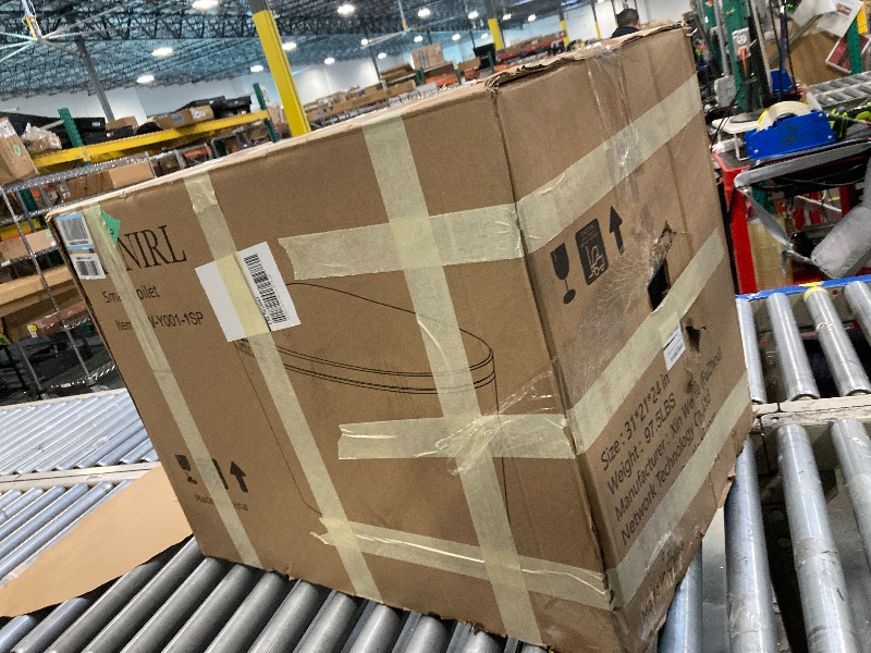 Photo 1 of ** USED DAMAGE MINOR ***** AKNIRL Smart Toilet with Bidet Built-in, Booster Pump Assisted, Powerful Auto Flush, Foot Sensor, Heated Seat, Warm Water, Night Light, Air Dryer, Deodorization, Bidet Toilet for Modern Bathroom