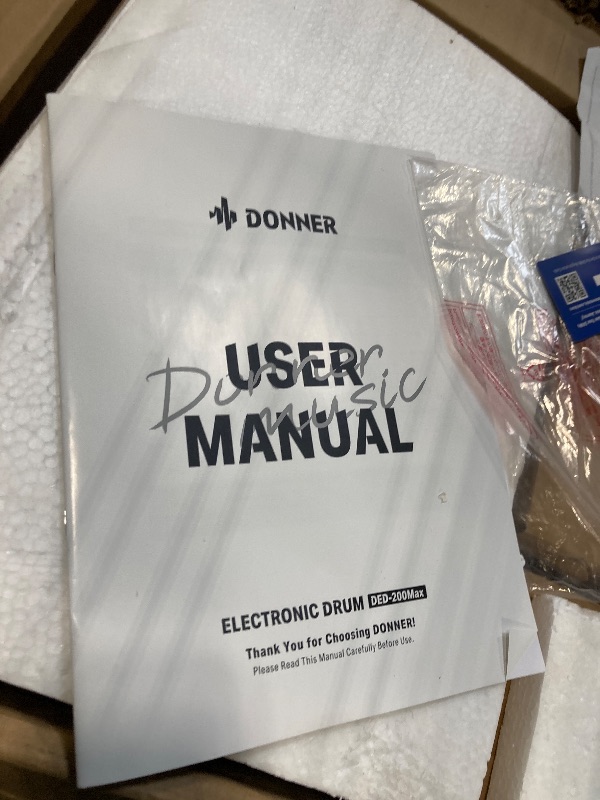 Photo 1 of ** FACTORY SEALED *** Donner DED-200 MAX Electronic Drum Set with Industry Standard Mesh Heads, 10'' Snare, 8“ Tom, 10'' Tom, 12'' Crash, 450+ Authentic Sounds for Optimal Performance and Feel NEW