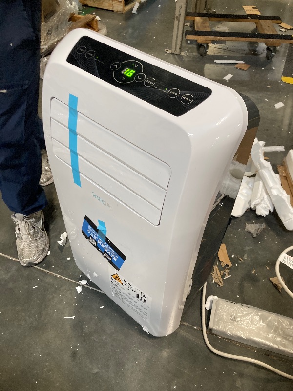 Photo 1 of ** USED/ MISSING PARTS ***  *** SereneLife Small Air Conditioner Portable 12,000 BTU with Built-in Dehumidifier - Portable AC unit for rooms up to 550 sq ft - Remote Control, Window Mount Exhaust Kit