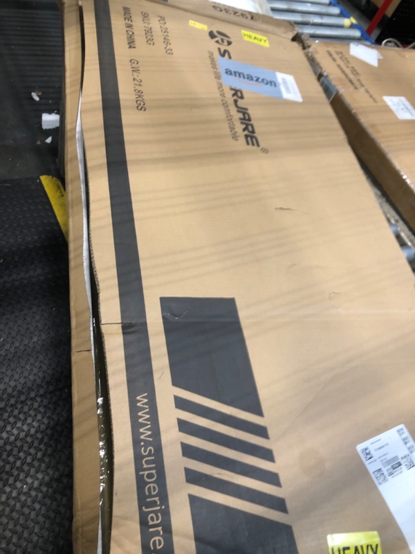 Photo 1 of SUPERJARE Vanity Desk with Drawers, 47 inch Computer Desk, Modern Simple Home Office Desks, Makeup Dressing Table for Bedroom - White and Gold, 7997G