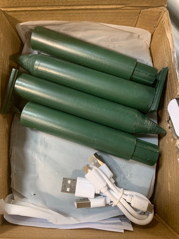 Photo 1 of [2025 Upgrade] Solar Animal Repellent Outdoor for Deer Squirrel Mole Rabbit Cat Skunk Bird Raccoon Dog, Waterproof Ultrasonic Pest Repeller with Motion Detector and LED for Yard Lawns Garden 2 Pack