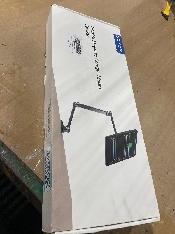 Photo 1 of [Upgrade] Magnetic Wireless Charging Stand for iPad Pro 12.9" Gen3-6 / Air 13" M3/M2, Rock Steady iPad Stand for Desk with Foldable Aluminum Alloy Arm, Adjustable Tablet Mount with 2M Braided Cable