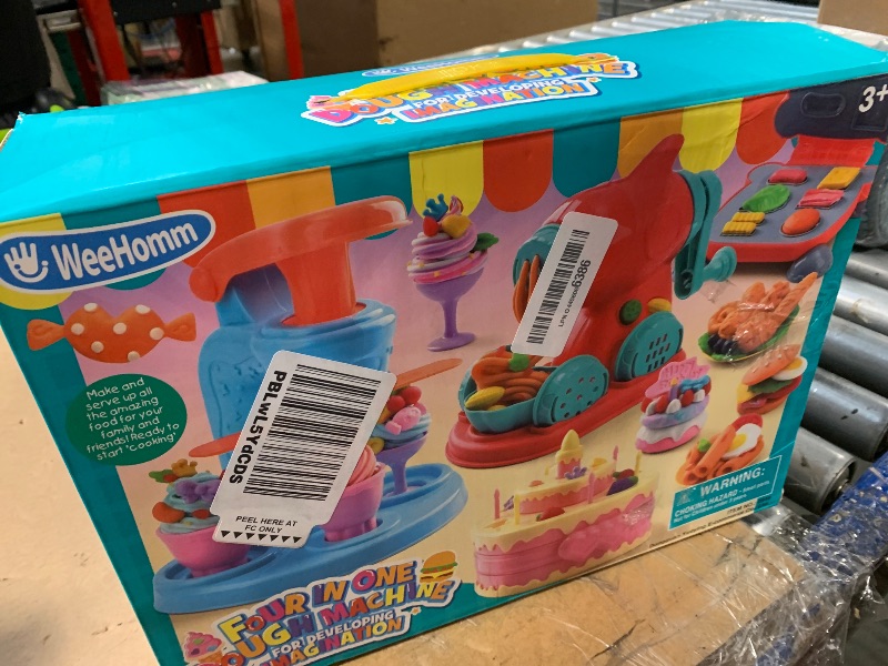 View 2 of WeeHomm 4 in 1 Color Dough Set Kitchen Creations with Ice Cream/Cake/Noodle/Hamburger Maker Machine, Arts Crafts Play Food Toys Tools Kit for Boys Girls Kids Toddlers Ages 3+ , 24 Dough