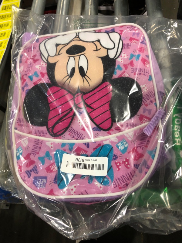Photo 1 of Minnie Mouse Mini Backpack with Lunch Box For Girls - Bundle 11" Minnie Backpack, Minnie Lunch Bag, Stickers, More | Minnie Mouse School Supplies