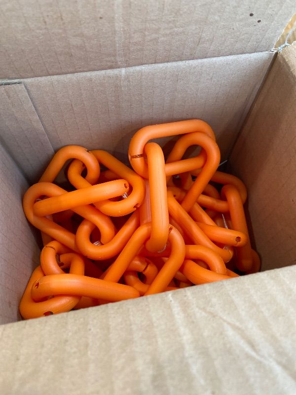 Photo 1 of **UNTESTED**
Battery Operated Plastic Chain String Lights for Halloween Decorations, 16.5 Feet Props Chains with Orange Lights, for Halloween Party Creepy Costumes Accessories Cosplay Spooky Decorations