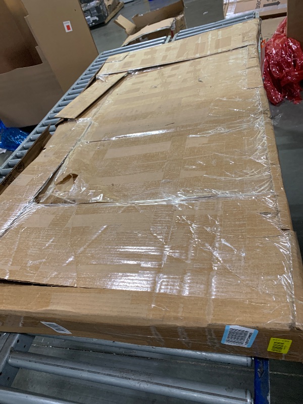 Photo 1 of MALOL 7-Piece Rectangular Dining Table Set for 6, 63" Industrial Kitchen Table with 6 Tufted Parsons Dinner Chairs for Dining Room, Kitchen, Living Room, Brown+Beige