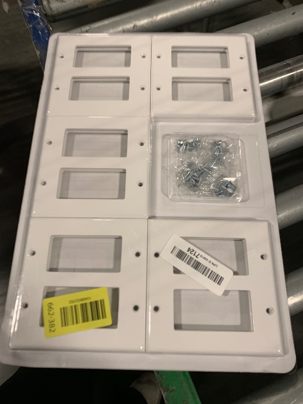 Photo 1 of [10 Pack] BESTTEN Decorator Wall Plate, 2 Gang Standard Size Outlet Cover for GFCI and USB Receptacles, H4.53” x W4.57”, Unbreakable Polycarbonate Material, UL Listed, White