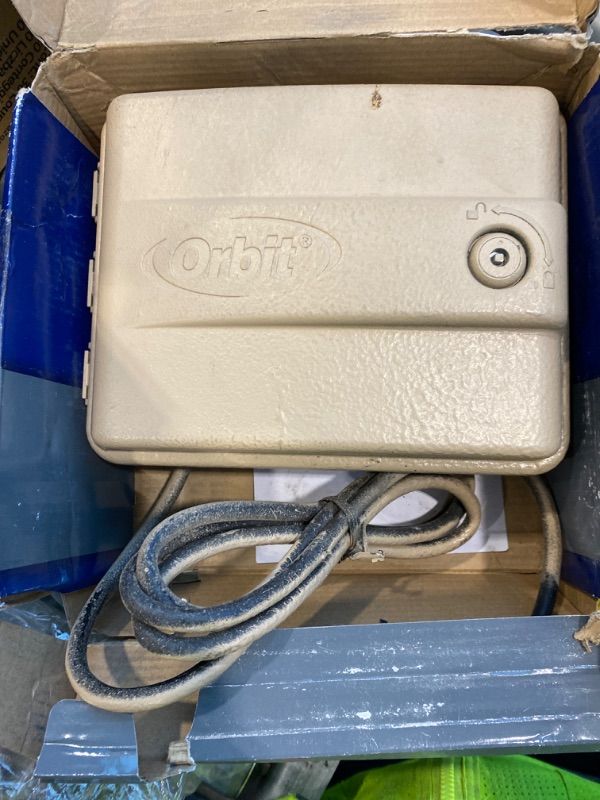 Photo 1 of ***MAJOR DAMAGE*** ***READ CLERK NOTES*** Orbit 57894 4-Station Outdoor Swing Panel Sprinkler System Timer