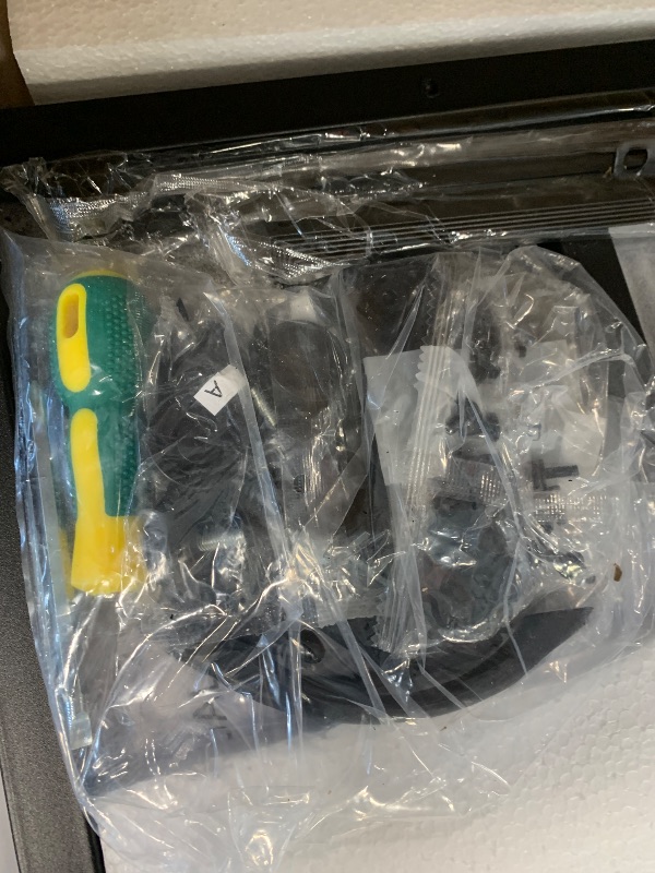 Photo 4 of Huuger Computer Desk with 6 Drawers, 47 Inch Office Desk with Shelves, Reversible Gaming Desk, Corner Desk with Storage, Work for Home Office, Study, Living Room, Rustic Brown