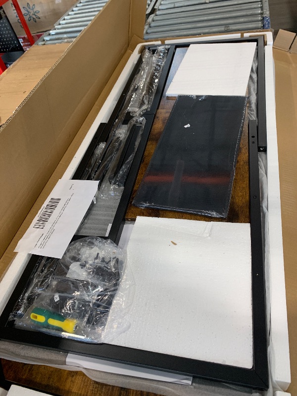 Photo 3 of Huuger Computer Desk with 6 Drawers, 47 Inch Office Desk with Shelves, Reversible Gaming Desk, Corner Desk with Storage, Work for Home Office, Study, Living Room, Rustic Brown