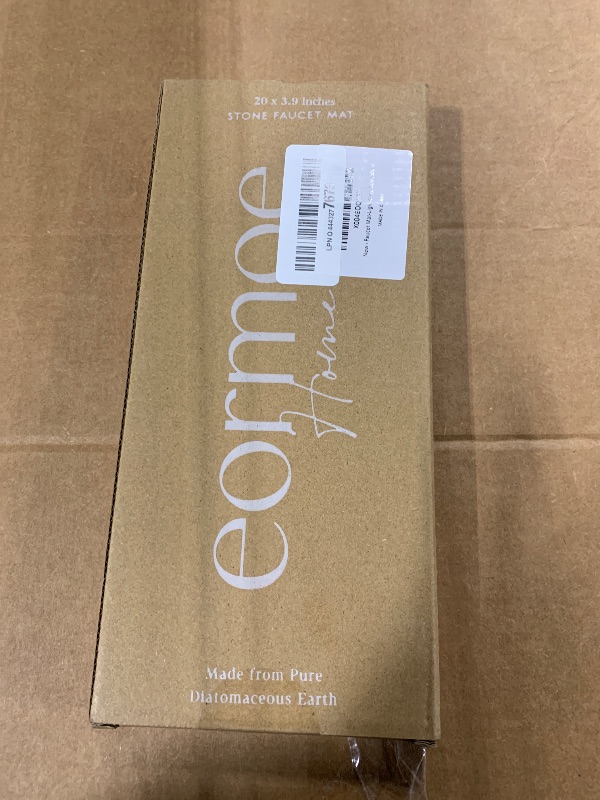 Photo 1 of ***CORRECT ITEM***Eormoe Stone Faucet Mat for Kitchen Sink – Diatomite Drying Stone Mat & Sink Protector, Prevents Moisture – Sink Splash Guard Water-Absorbing Stone Tray for Bathroom Counter (Light Grey, 20" x 3.9")