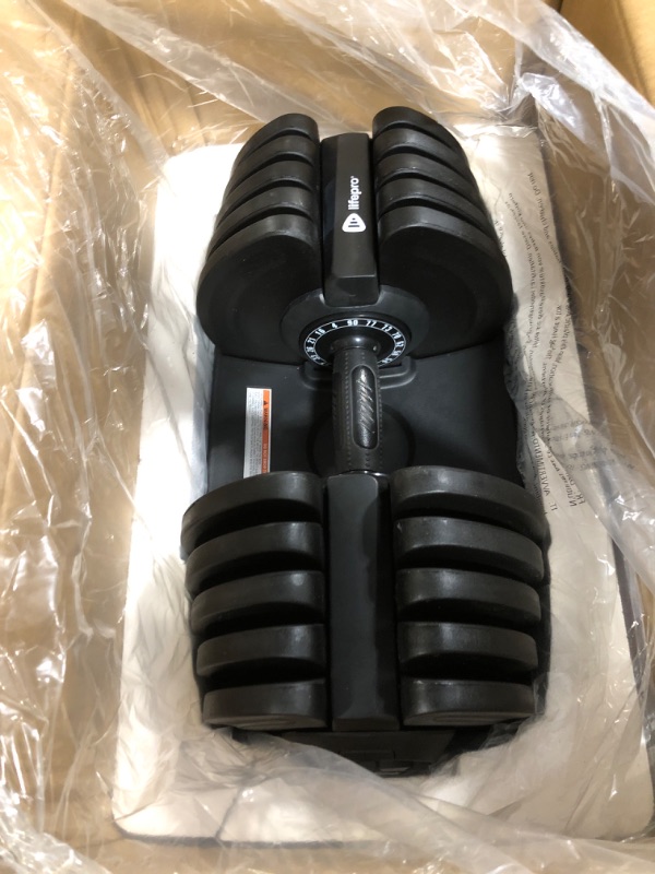 Photo 1 of ** ONE**
Lifepro Adjustable Dumbbells – 25lb or 90lb Single, Quick-Select Hand Weights for Men/Women – Space Saving Exercise Fitness Dumbbells for Home Gym Strength & Weight Training
