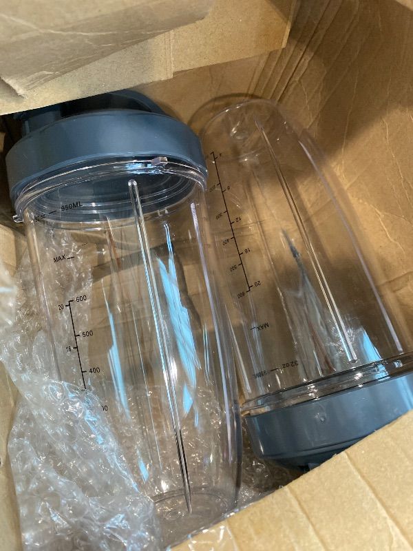 Photo 1 of **UNTESTED**
Upgrade Blender Cups Fit for Nutribullet 600w/900w, Replacement Parts 32oz Cups with Flip-Top To-Go-Lids, Blender Accessories (2 Pack)