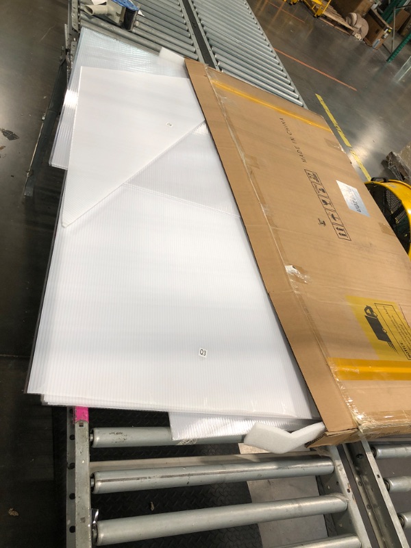 Photo 1 of *** NOT COMPLETE SET *** FOR PARTS ***
DWVO 16x8FT Polycarbonate Greenhouse Heavy Duty Green Houses Outdoor Aluminum Greenhouses with Sliding Doors Vent Window Premium Walk-in Greenhouse Large Sun House for Garden Backyard, Silver