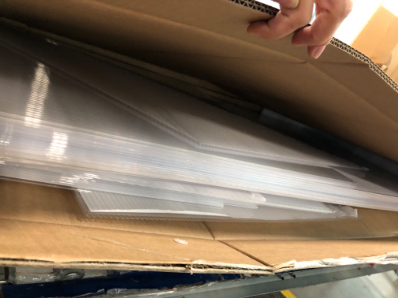 Photo 1 of *** NOT COMPLETE SET *** FOR PARTS ***
DWVO 16x8FT Polycarbonate Greenhouse Heavy Duty Green Houses Outdoor Aluminum Greenhouses with Sliding Doors Vent Window Premium Walk-in Greenhouse Large Sun House for Garden Backyard, Silver