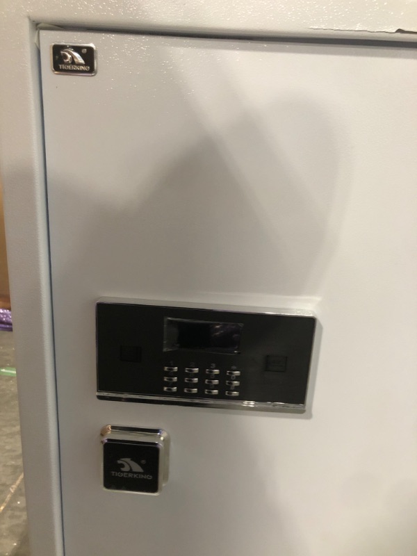 View 6 of ***KEYS MISSING***ONE WHEEL MISSING***?US STOCK?TIGERKING 7.2 Cubic Feet Extra Large Heavy Duty Safe Box, Home Safe with Double Safety Key Lock and Separate Lock Box, Digital safe with 2 Removable Shelf for Home Hotel Office,132lbs