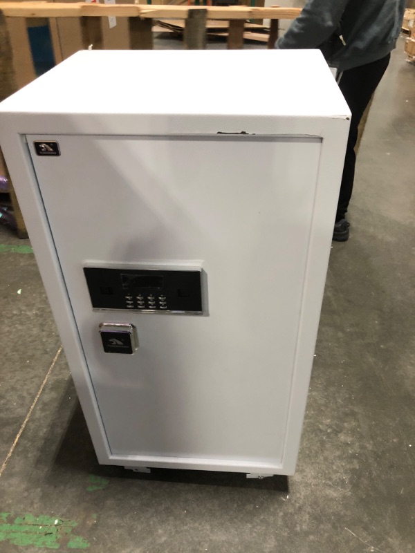 View 2 of ***KEYS MISSING***ONE WHEEL MISSING***?US STOCK?TIGERKING 7.2 Cubic Feet Extra Large Heavy Duty Safe Box, Home Safe with Double Safety Key Lock and Separate Lock Box, Digital safe with 2 Removable Shelf for Home Hotel Office,132lbs
