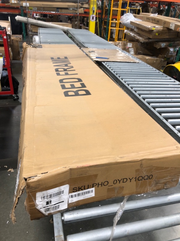 Photo 1 of ***SIMILAR PRODUCT***BTHFST King Size Bed Frame with 6 Storage Drawers and Headboard, Velvet Upholstered King Platform Bed with LED Lights & Charging Station, No Noise, No Box Spring Needed, Easy Assembly, Beige