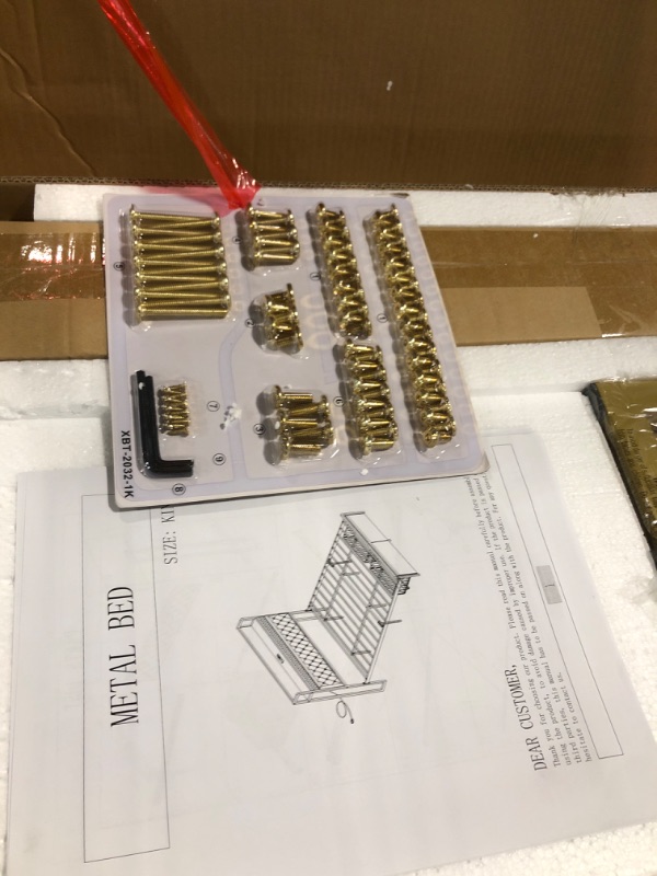 Photo 1 of ***SIMILAR PRODUCT***BTHFST King Size Bed Frame with 6 Storage Drawers and Headboard, Velvet Upholstered King Platform Bed with LED Lights & Charging Station, No Noise, No Box Spring Needed, Easy Assembly, Beige