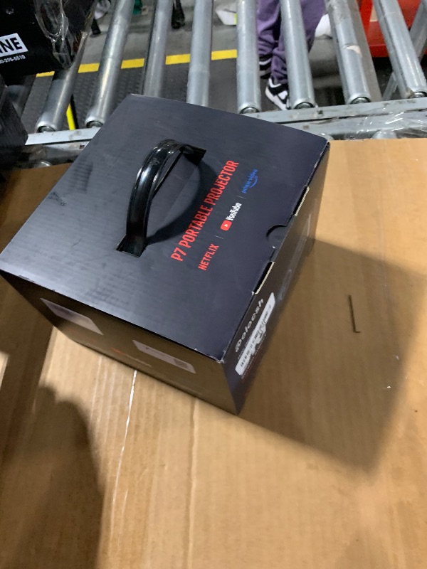 Photo 1 of **MISSING REMOTE**'
 Polocsh Smart Projector 1080P 4K Support with WIFI 6 and 2-Way Bluetooth 1500ANSI Auto Keystone Electric Focus Mini Projectors Home Theater Movie Outdoor Portable Projector (Black)