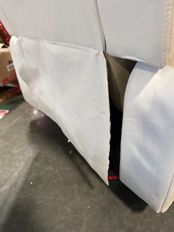 Photo 1 of DIRTY*****
COMHOMA Recliner Chair,PU Rocking Chair for Adults,Swivel Recliner with Cup Holders,Single Sofa Seat with Side Pockets for Living Room,Bedroom(White)