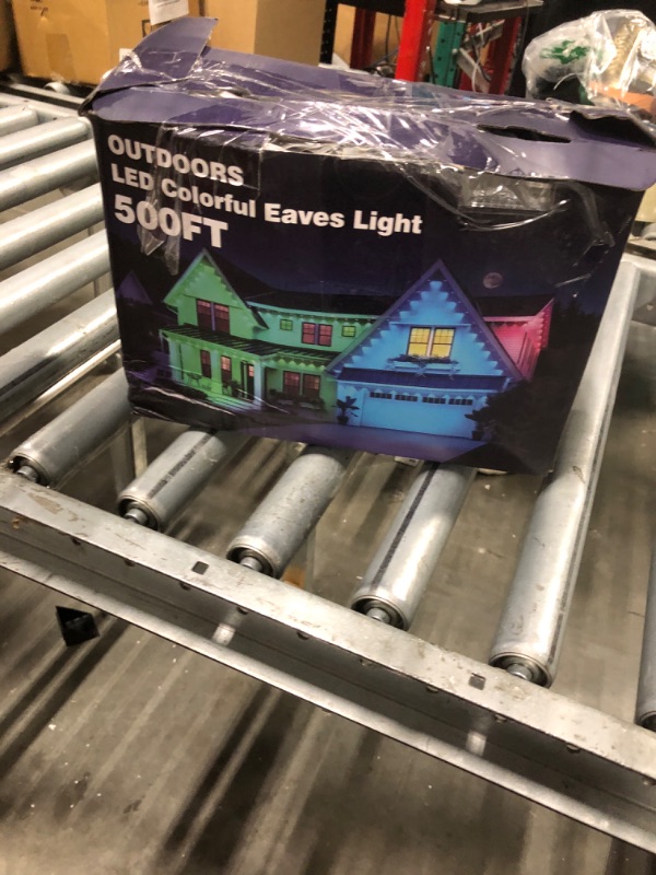 Photo 1 of ***MISSING POWER SUPPLY*** LITSOUL 500FT Permanent Outdoor Lights for House Waterproof, Smart RGB Eave LED Lighting with 16 Million Colors, IP67 Outdoor Strip Lights for Christmas Halloween Holiday Daily Decorations(500FT)