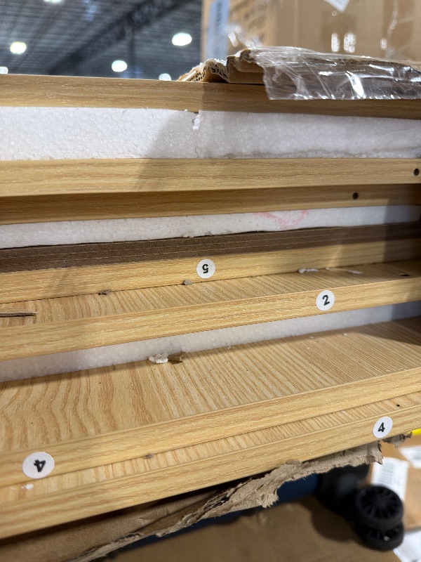 Photo 1 of ** BRAND NEW ITEM/ MANUAL INCLUDED *** IOTXY Freestanding Open Cubes Bookcase - 2-Tier Floor Standing Wooden Storage Display Cabinet Organizer with Legs for Home Office, 6-Cubes Open Shelf Low Short Bookshelf, Oak