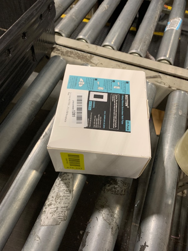 Photo 1 of [20 Pack] BESTTEN 1 Gang Mid-Size Screwless Outlet Cover, Midway Decorative Wall Plate, USWP6 Gloss Snow White, Midsize H4.88" x W3.11", UL Listed