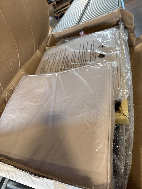 Photo 1 of ** SIMILAR/ PARCIAL SET** FDW | 4-Piece Patio Furniture Set | Gray & Khakhi | Outdoor Wicker Furniture with Coffee Table | Modern Rattan Chairs Conversation Set | Outdoor Seating | Weather-Resistant | for Porch, Garden, Lawn