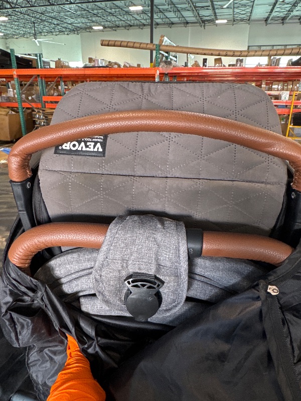 Photo 1 of ** VERY USED/ DIRTY DAMAGE MAJOR** VEVOR Standard Baby Infant Stroller with 95-150 Adjustable Backrest & 0/90 Adjustable Footrest, Newborn Strollers with Cup Holder and Carry Bag, Dark Grey