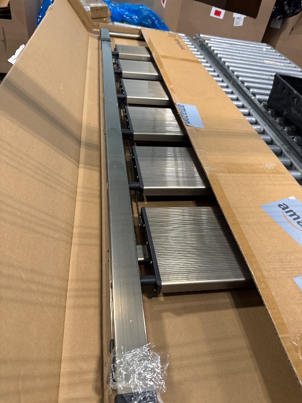 Photo 1 of ** BRAND NEW ITEM ** GameGem 6 Step Ladder for 12 Feet High Ceiling, Lightweight Aluminum Folding Step Stool with Convenient Handgrip, Stepladders with Anti-Slip and Wide Pedal for Home Use Space Saving - Gold