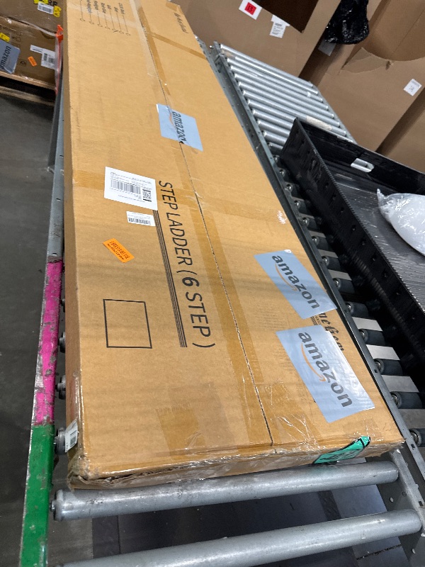 Photo 1 of ** BRAND NEW ITEM ** GameGem 6 Step Ladder for 12 Feet High Ceiling, Lightweight Aluminum Folding Step Stool with Convenient Handgrip, Stepladders with Anti-Slip and Wide Pedal for Home Use Space Saving - Gold