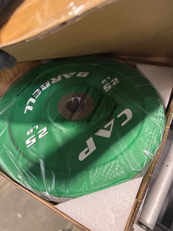 View 3 of CAP Barbell Competition Olympic Bumper Plate Set, Green, 25 lb Pair