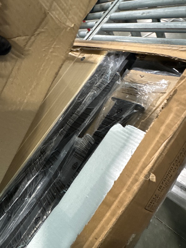 Photo 1 of ** USED ** Feonase Queen Bed Frame with 4 Storage Drawers, Upholstered Storage Bed with Charging Station, Tufted Wingback Headboard, No Box Spring Needed, Dark Grey