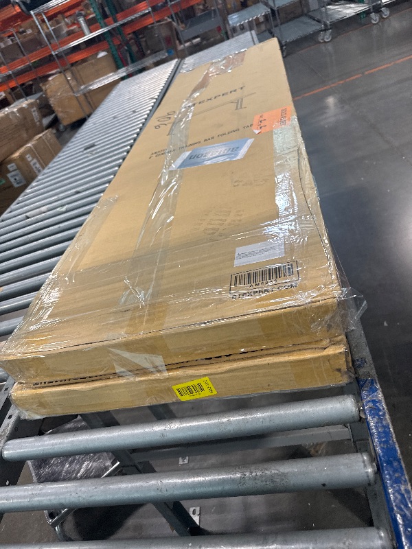 Photo 1 of ** SET 2 BOX/ BRAND NEW ITEM ** BTEXPERT 6-Foot - 72" Long White Granite Plastic  Folding Seminar Training Table Portable 18" Wide Narrow, 29" High, Events Indoor Outdoor Lightweight Set of 2