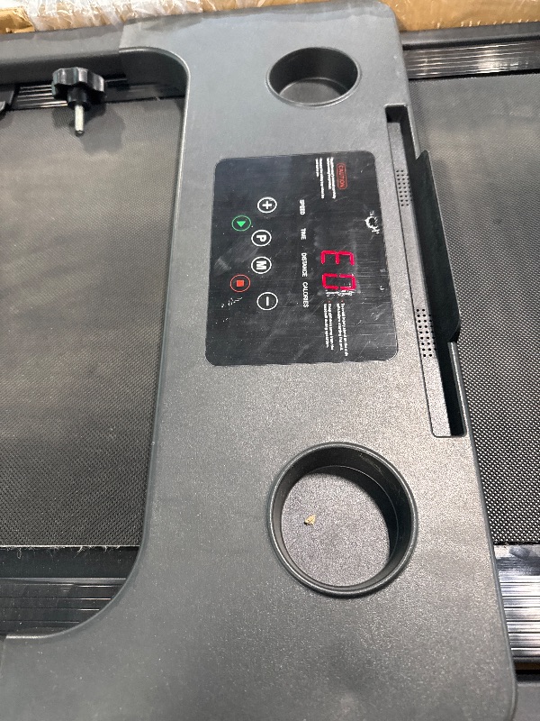 Photo 1 of ** VERY USED / DAMAGE MINOR / FUNCTIONAL TESTED  ** Treadmill with Handles, 2025 Upgraded Small Treadmills Home, Portable Electric Treadmills for Home 300 lbs Capacity,Walking Pad Treadmill,Lightweight Folding Foldable Walking Pad with LED Display