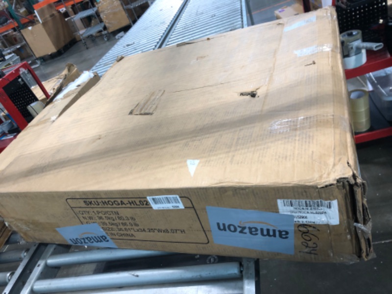 Photo 1 of ** VERY USED** Tribesigns 78" L-Shaped Executive Desk, Large Modern Office Desk with Drawers and Lateral File Cabinet, Business Furniture with Storage Shelves, Big Computer Table for Home Office (Brown)