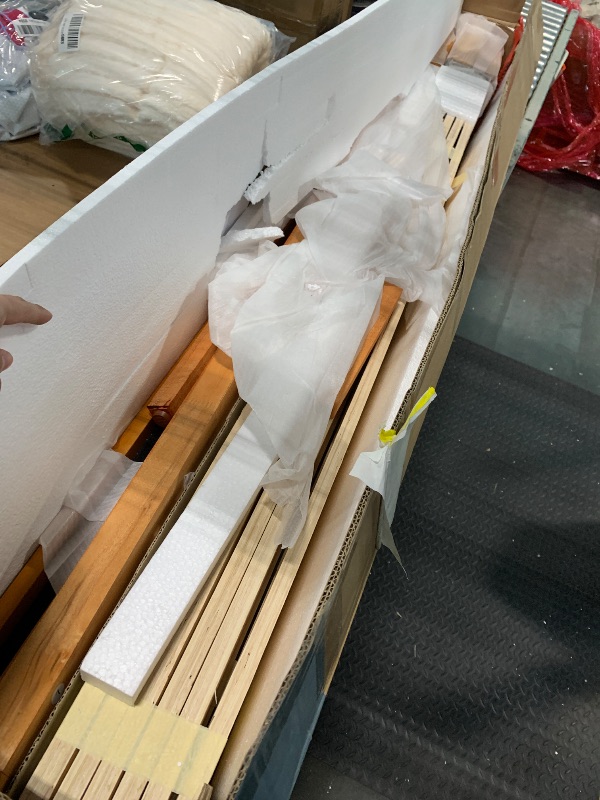 Photo 1 of *MISSING PARTS UNKNOWN*
Sweetcrispy Solid Wood Bed Frame, Full Size Bed Base with Wood Slat Support, Sturdy, Stylish & Noise-Free Design, No Box Spring Needed, Easy Assembly, 12 in Natural Pine